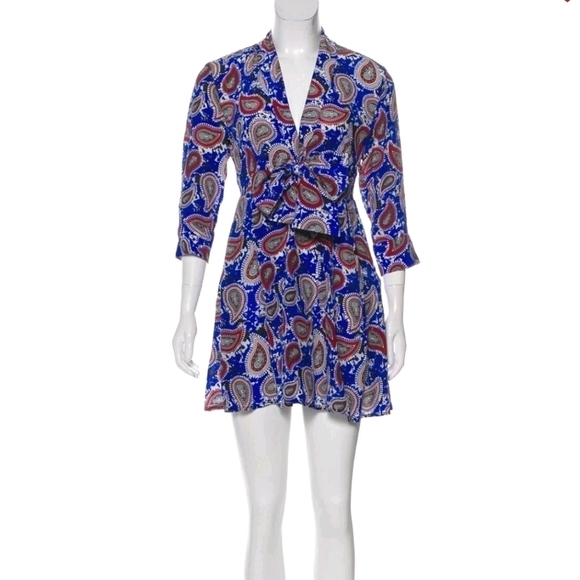 Dodo Bar Or Yoko Silk Paisley Mini Dress‎ - Picture 1 of 16
